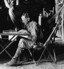 Teobert Maudslay sketching in Casa de Monjas, Chichen Itza