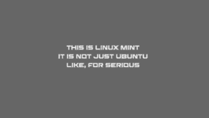 MintIsNotUbuntuWallpaper