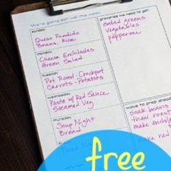 Free Weekly Meal Planning Sheet PIN