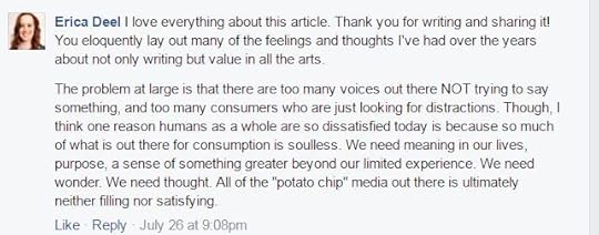 Erica on why writing is important