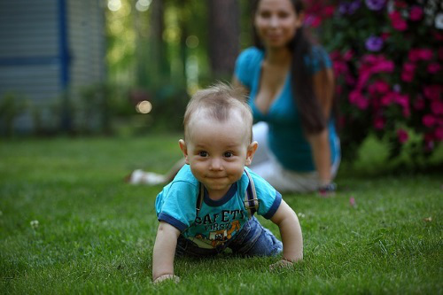 Crawling baby.
