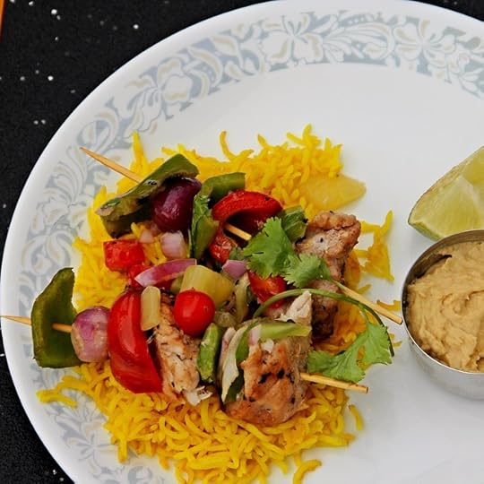 Pork and Kiwi Kababs