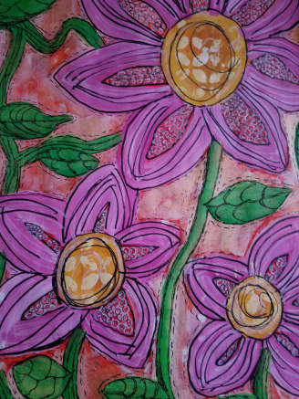 purple flowers