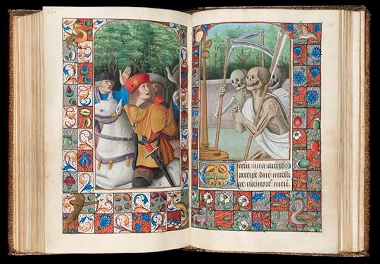 Book of Hours, Use of Rome, The Three Living and the Three Dead, Western France, c.1490-1510. Photograph: Michael Jones/The Fitzwilliam Museum