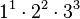 1^1 \cdot 2^2 \cdot 3^3