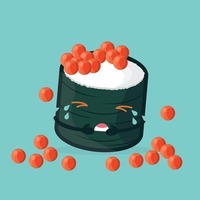 cute crying sushi