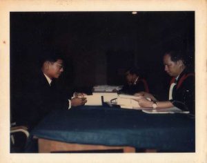 Đỗ Hồng Ngọc trình luận án với GS Phan Đình Tuân, GS Nguyễn Văn út và GS Nguyễn Thế Minh (1970)