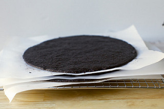 cooled, stacked cookies