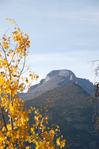 Since this is a quasi-inspirational post, it seems appropriate to pair it with an inspirational image: I took this shot of Long's Peak from the Flattop Mountain trail. Someday. . .