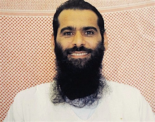 Afghan prisoner Muhammad Rahim, in a photo taken in Guantanamo by representatives of the International Committee of the Red Cross, and made available to his family, who made it publicly available via his lawyers.