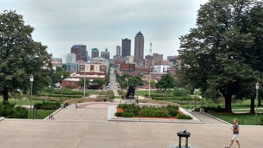 Looking downtown from the Iowa State Capitol.