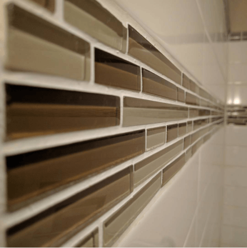 Distant tiles, close tiles, bathroom tiles. From the Pretentious Bullshit collection.