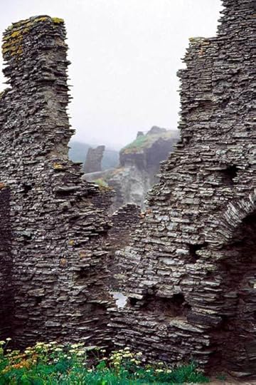 Ruins at Tintagel, England.