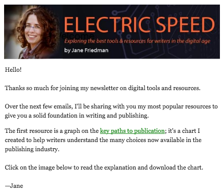 first welcome email