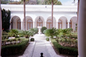 Courtyard where famous photo of Stalin, Churchill and FDR was shot in 1945 at the Yalta Conference