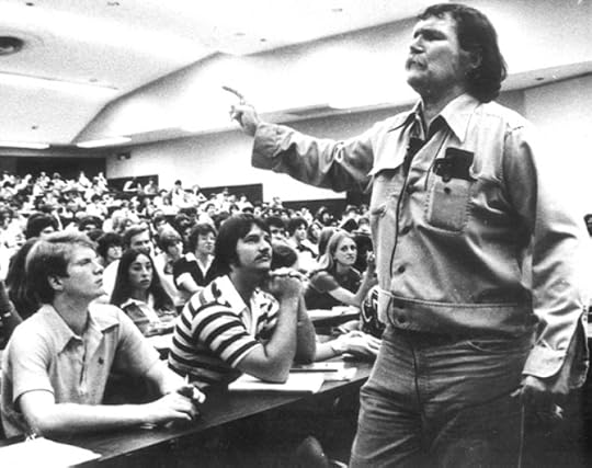 Harry Crews, June 7, 1935 - March 28, 2012. He’s probably holding forth here at the University of Florida, probably in the mid- to late-1970s when I was there.