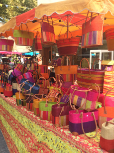 Orange market bags