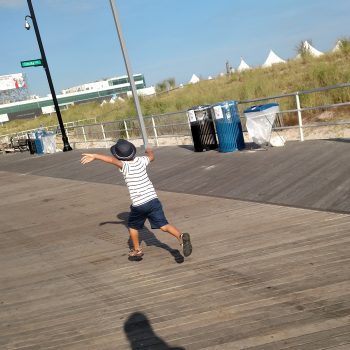 Alejandro playing with his own shadow, 2016