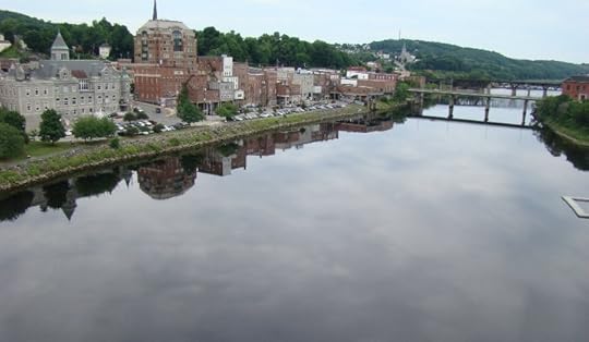 Downtown Augusta as seen from the Memorial Bridge (2010).