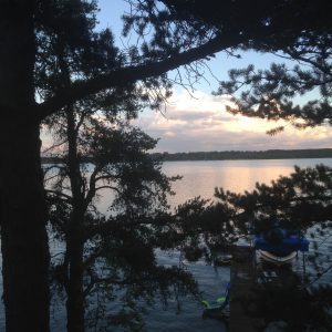 Sunset on Fish Hook Lake, Park Rapids.