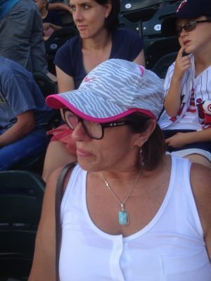 The only girl at the game...