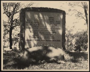 Ann Rutledge grave, Petersburg, Illinois. Rare Book and Special Collections Division.