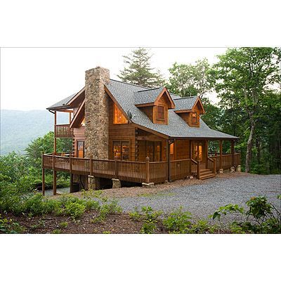 Fancy cabin in the woods: 