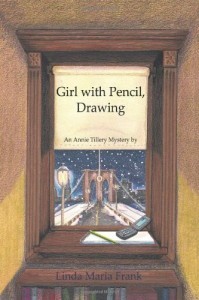 Girl with Pencil Drawing - by Linda Frank