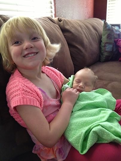 My oldest, Savannah, with Shaymus when we first got to bring him home
