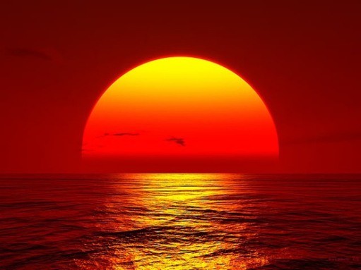 setting sun