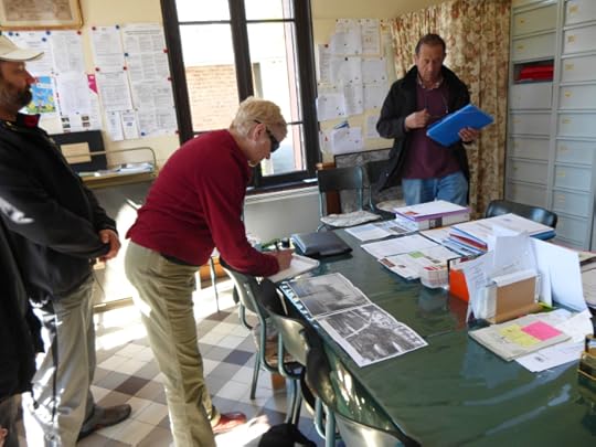 Us meeting with the mayor of Grangue in 2014.