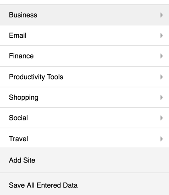 Save any password, and organize the sites however you wish