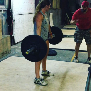 Anna Woods being coached by Glenn Pendlay