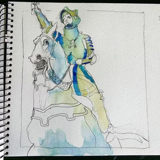 Karen lamented the loss of Joan's sword to her 