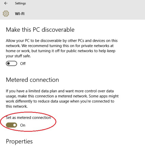 metered connection