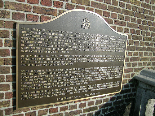 Canadian Memorial - Antwerp, Belgium 1944