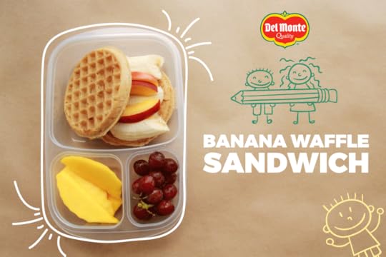 banana waffle sandwich packed in EasyLunchboxes