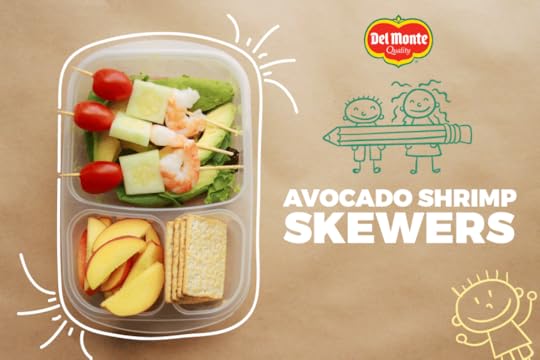 Avocado Shrimp Skewers packed in EasyLunchboxes
