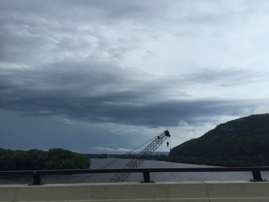 Arriving in La Crosse, Wisconsin, after we crossed the Mississippi River