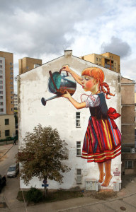 Mural-girl-watering-tree-Natalii-Rak