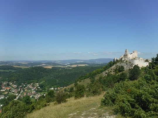 The castle overlooking the town