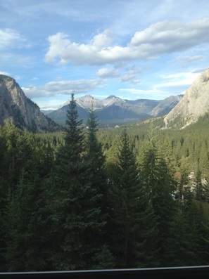 View from room at the Fairmont Banff Springs Hotel