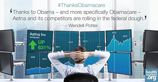 So, thanks to Obama – and more specifically, Obamacare – Aetna and its competitors are rolling in the federal dough. But, because of the self-serving desire on the part of the for-profit companies' executives to exceed Wall Street's expectations every three months, they're not willing to tolerate for another New York minute an Obamacare risk pool that, in their opinion, is crowded with too many sick people. People they never wanted to insure in the first place.