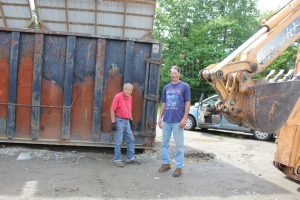 Harold and Joe at the Transfer Station. Terry was taking care of his elderly mom that day.