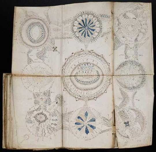 Illustrations in the Voynich manuscript, which appear to be related to astronomical phenomena
