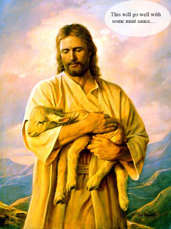 Jesus and Lamb