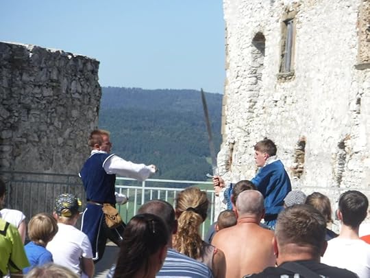 A re-enactment in the upper fortress