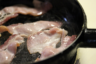 frying bacon
