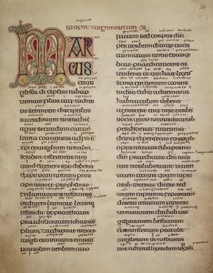 preface to St Mark's Gospel, Lindisfarne Gospels