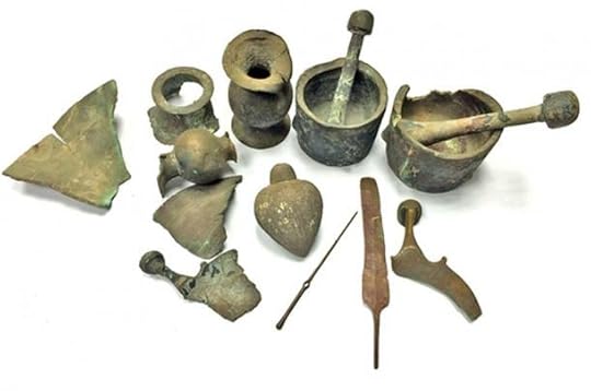 The ancient finds that were retrieved from the sea and turned over to the Israel Antiquities Authority.